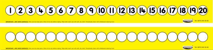 TEACHER'S 1-20 NUMBER TRACK (FOLDING/YELLOW)