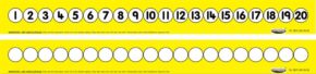 CHILD'S 1-20 NUMBER TRACK (FOLDING/YELLOW)