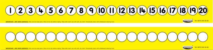 CHILD'S 1-20 NUMBER TRACK (FOLDING/YELLOW)