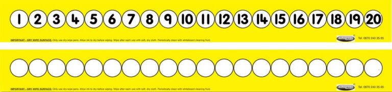 CHILD S 1 20 NUMBER TRACK FOLDING YELLOW Autopress Education child-s-1-20-number-track-folding-yellow-autopress-education