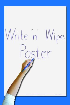 WRITE 'N' WIPE POSTER/PEN - PLAIN