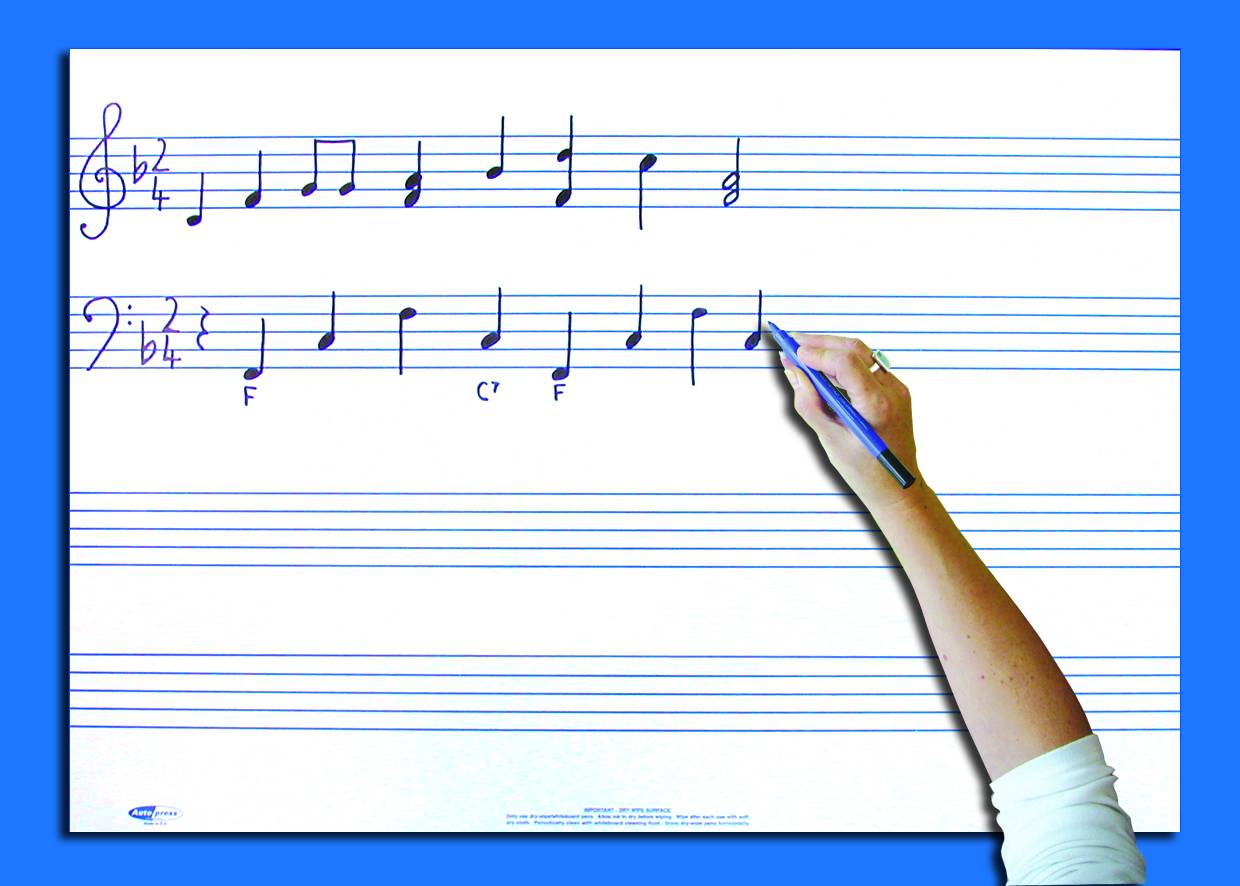 WRITE 'N' WIPE POSTER/PEN - MUSIC