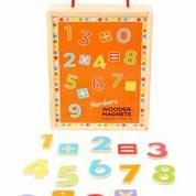 MAGNETIC WOODEN NUMBER TILES