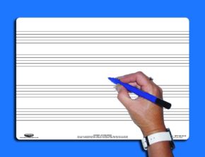 A4 MUSIC WHITEBOARD/PEN/BAG - 4 STAVE