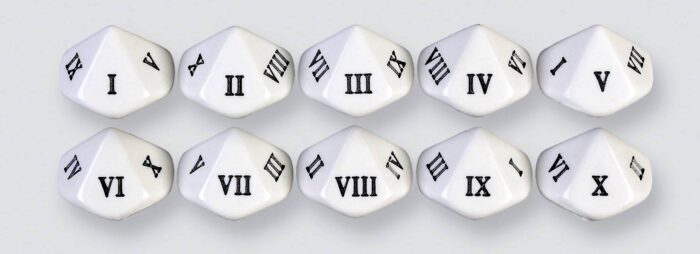 ROMAN NUMERAL DICE 1-10