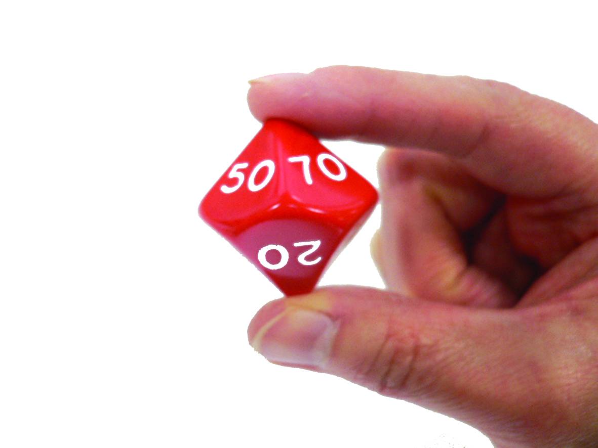 JUMBO TEN SIDED DICE (MULTIPLES OF 10)