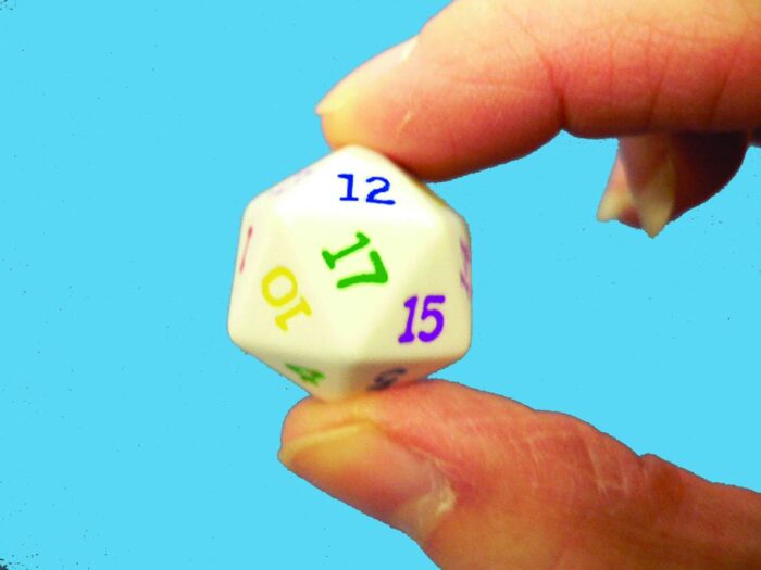 RAINBOW 20 SIDED DICE (1-20)