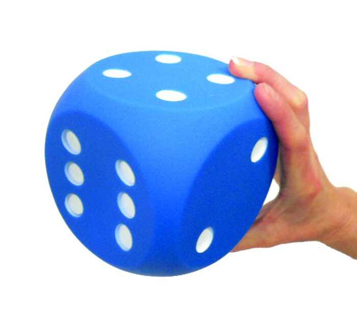 GIANT DOT DICE 1 to 6 - BLUE