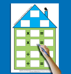 NUMBER FACTS HOUSE - MULTIPLICATION & DIVISION (TEACHER'S)