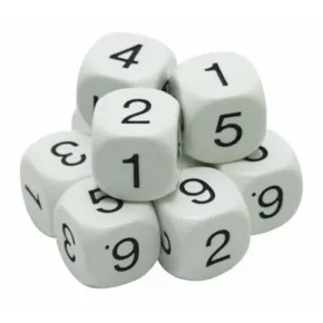 Numbered Dice 1-6 PK10