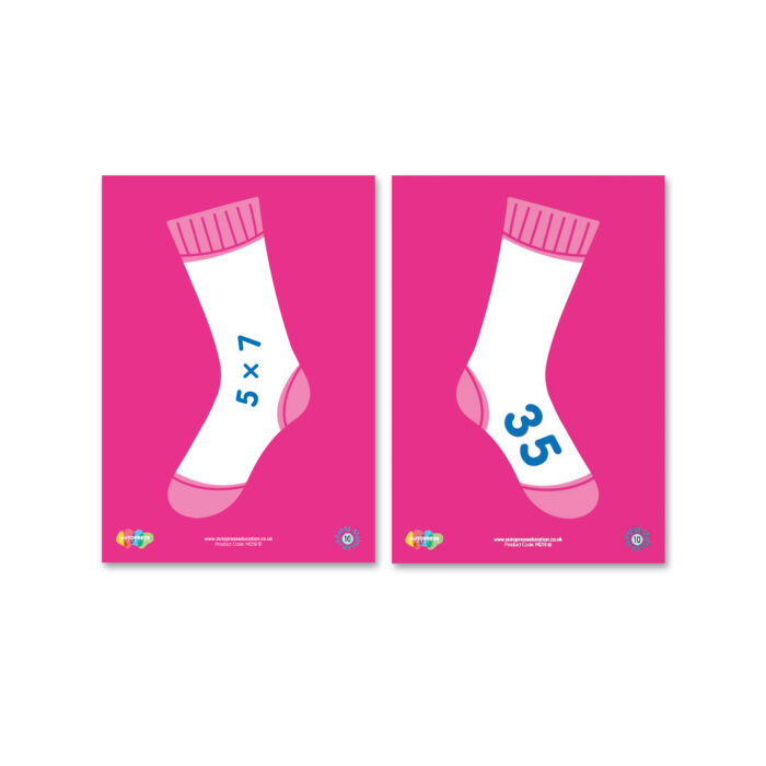 MULTIPLICATION AND DIVISION SOCKS X5